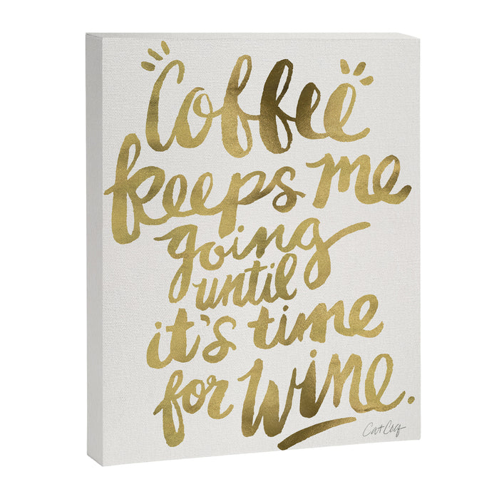 Coffee & Wine - Gold Canvas Print Gallery Image 1