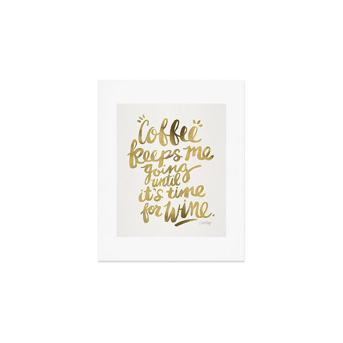 Coffee & Wine - Gold Art Print Gallery Image 1