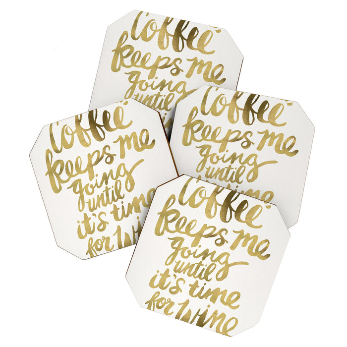 Coffee & Wine - Gold Coaster Gallery Image 1