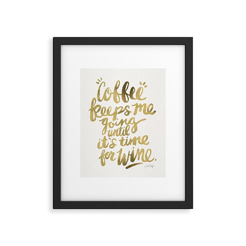 Coffee & Wine - Gold Framed Art Print Gallery Image 6