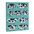 Cow Collection - Turquoise Canvas Print Gallery Image 8