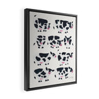 Cow Collection - White Framed Canvas Print Gallery Image 2