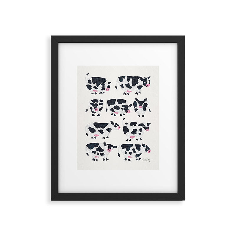 Cow Collection - White Framed Art Print Gallery Image 6