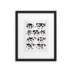 Cow Collection - White Framed Art Print Gallery Image 6