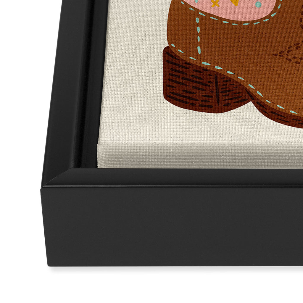 Cowgirl Boots â Blush & Mint Framed Canvas Print Gallery Image 3