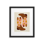 Cowgirl Boots â Blush & Mint Framed Art Print Gallery Image 6