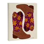 Cowgirl Boots - Fuchsia & Orange Canvas Print Gallery Image 8