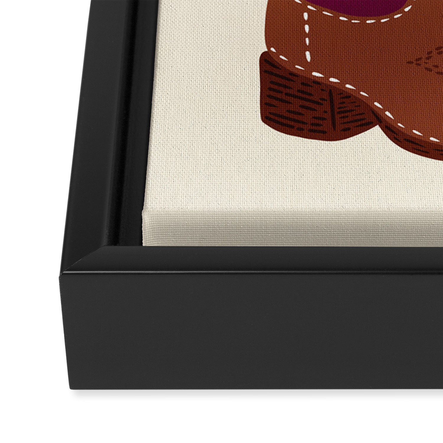 Cowgirl Boots - Fuchsia & Orange Framed Canvas Print Gallery Image 3