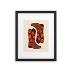 Cowgirl Boots - Fuchsia & Orange Framed Art Print Gallery Image 6
