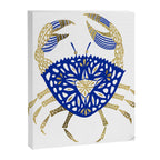Crab - Navy & Gold Canvas Print Gallery Image 8