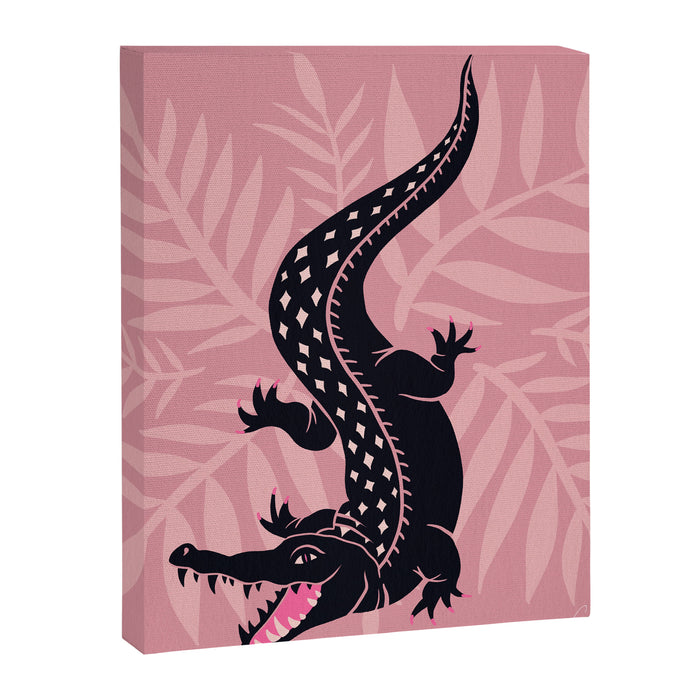 Crocodile - Dusty Rose Palette Canvas Print Gallery Image 1