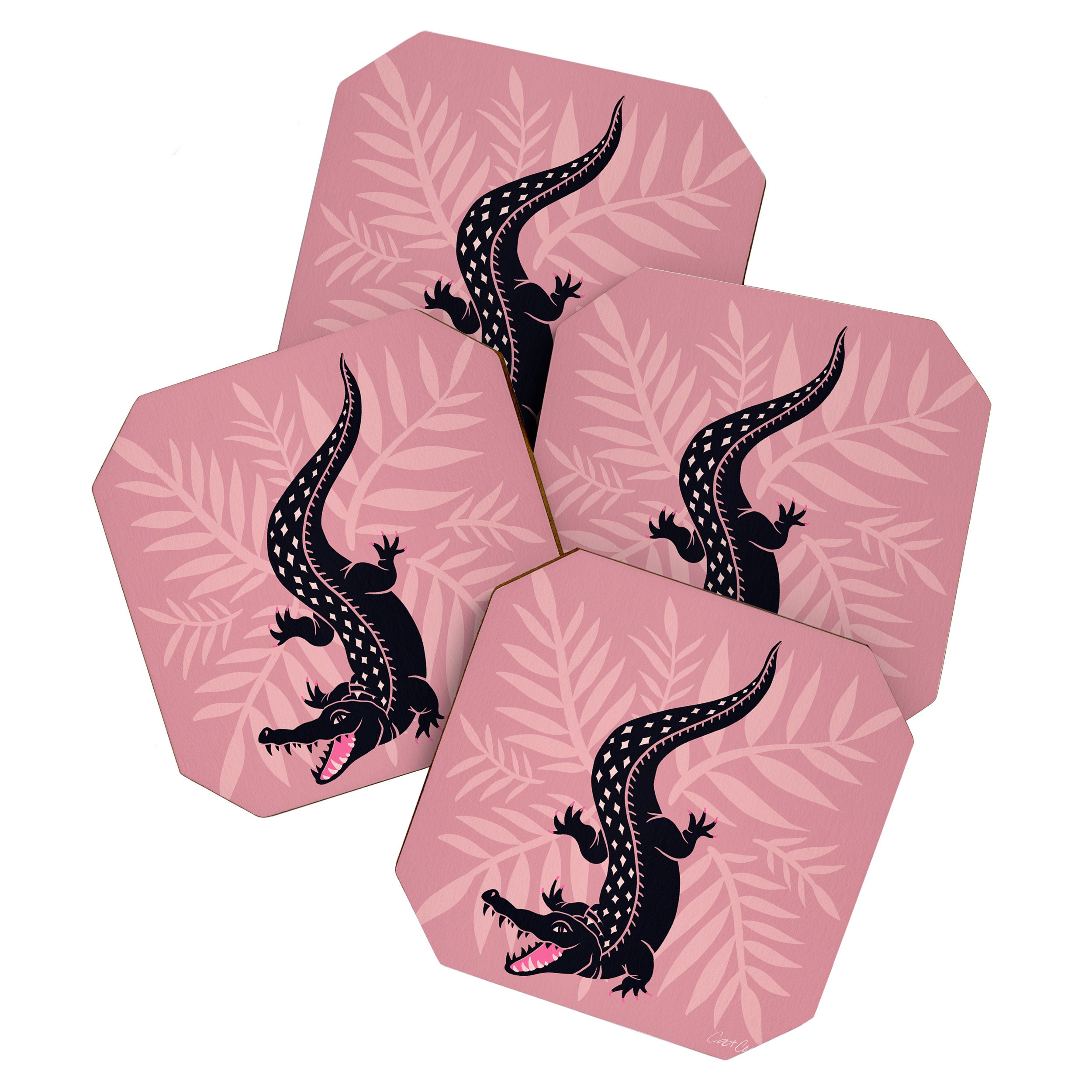 Crocodile - Dusty Rose Palette Coaster Gallery Image 1