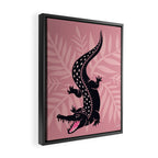 Crocodile - Dusty Rose Palette Framed Canvas Print Gallery Image 2
