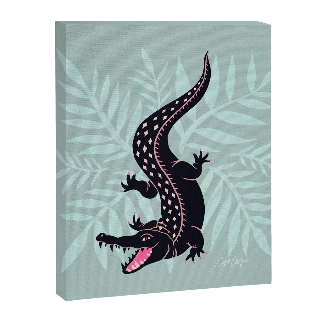 Crocodile - Mint Canvas Print Gallery Image 8