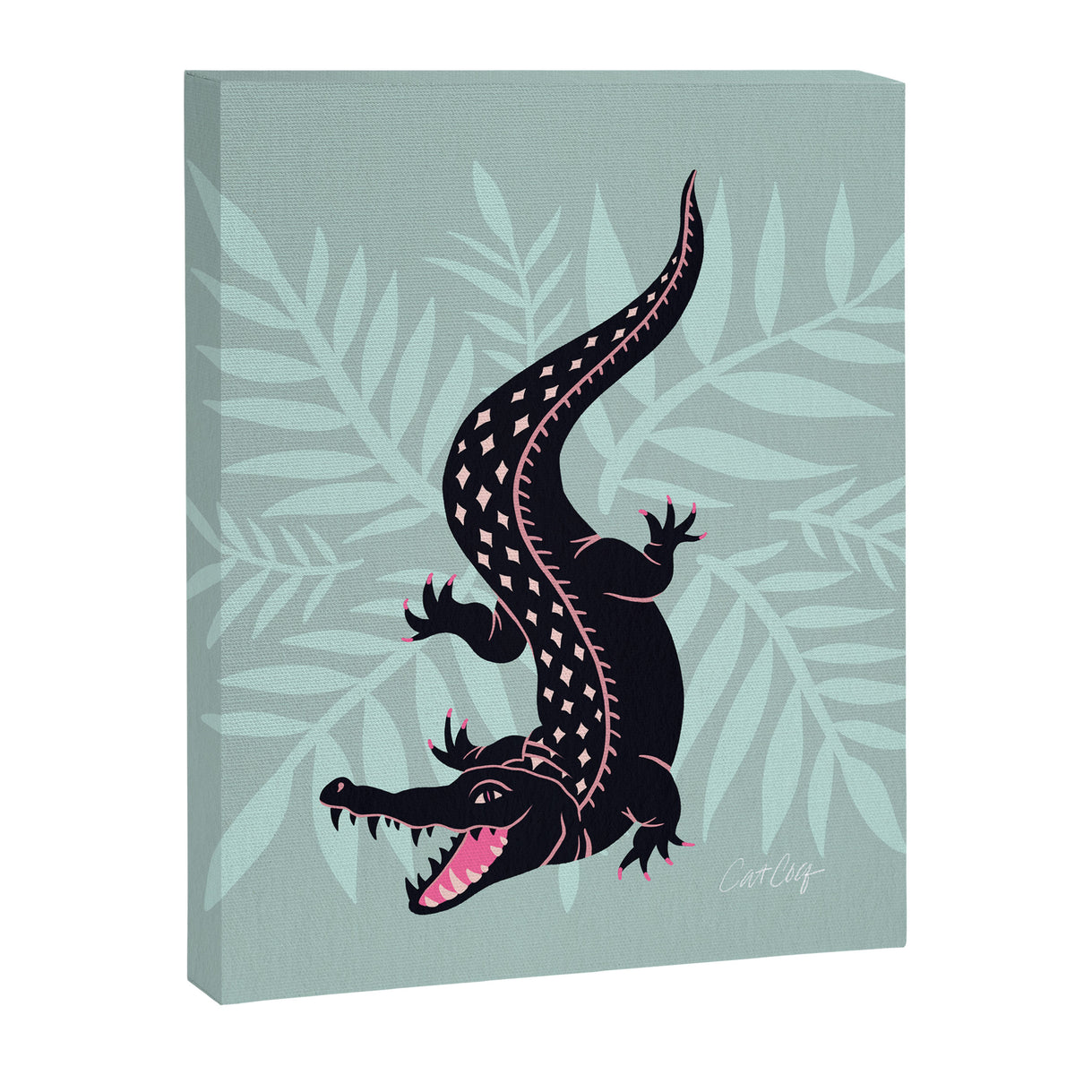 Crocodile - Mint Canvas Print Gallery Image 8