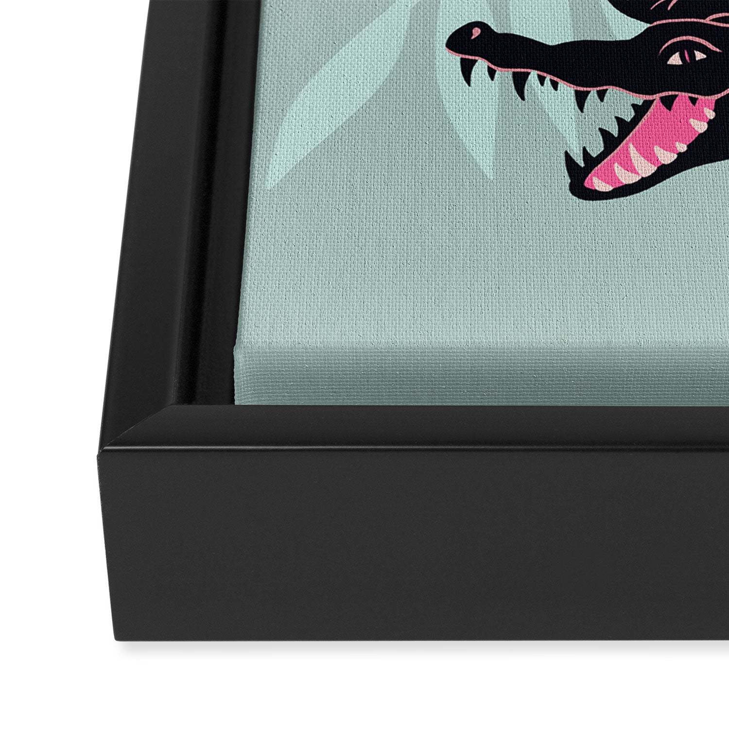 Crocodile - Mint Framed Canvas Print Gallery Image 3