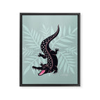 Crocodile - Mint Framed Canvas Print Gallery Image 8