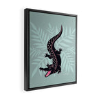 Crocodile - Mint Framed Canvas Print Gallery Image 2
