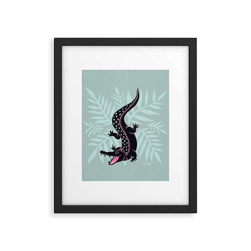 Crocodile - Mint Framed Art Print Gallery Image 6
