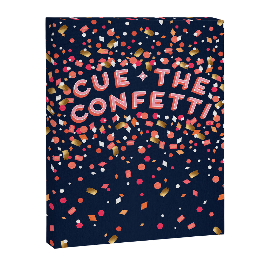 Cue the Confetti - Navy Palette Canvas Print Gallery Image 8