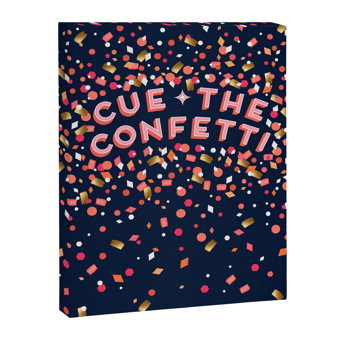 Cue the Confetti - Navy Palette Canvas Print Gallery Image 1