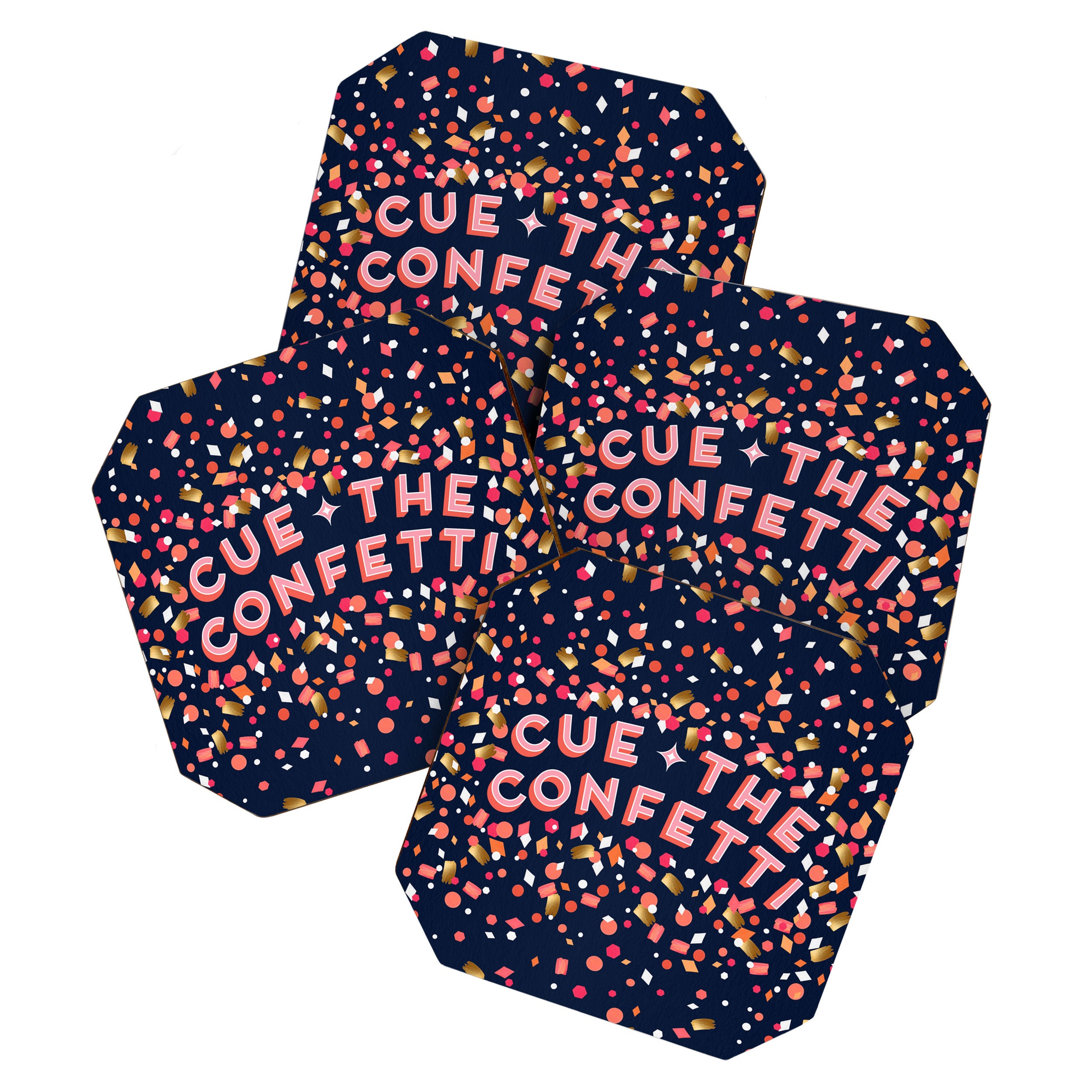 Cue the Confetti - Navy Palette Coaster Gallery Image 1