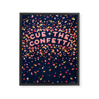 Cue the Confetti - Navy Palette Framed Canvas Print Gallery Image 8