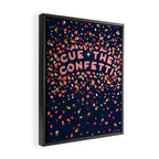 Cue the Confetti - Navy Palette Framed Canvas Print Gallery Image 2
