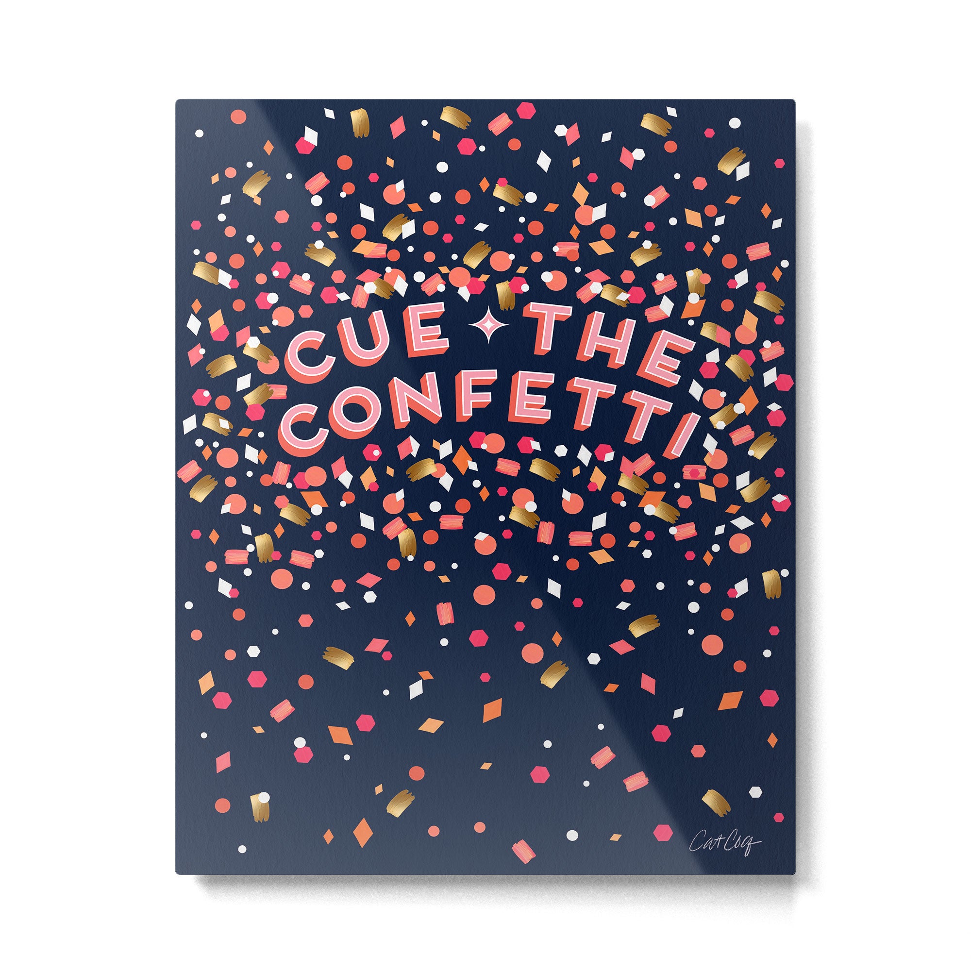 Cue the Confetti - Navy Palette Metal Print Gallery Image 6