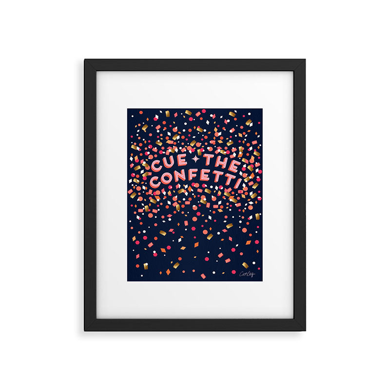 Cue the Confetti - Navy Palette Framed Art Print Gallery Image 6