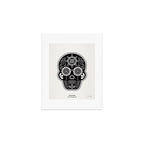 DÃ­a de Muertos Calavera â¢ Mexican Sugar Skull - Black Palette Art Print Gallery Image 1
