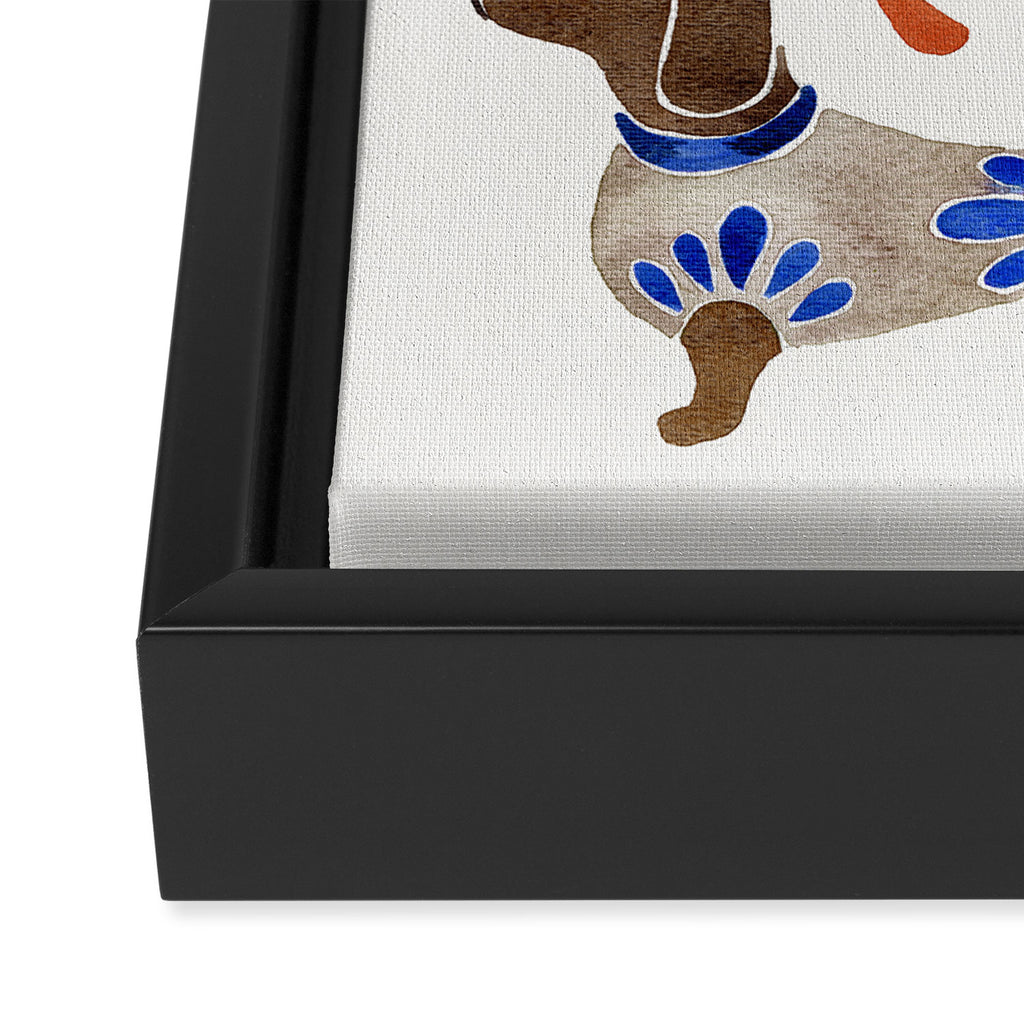 Dachshunds Framed Canvas Print Gallery Image 3