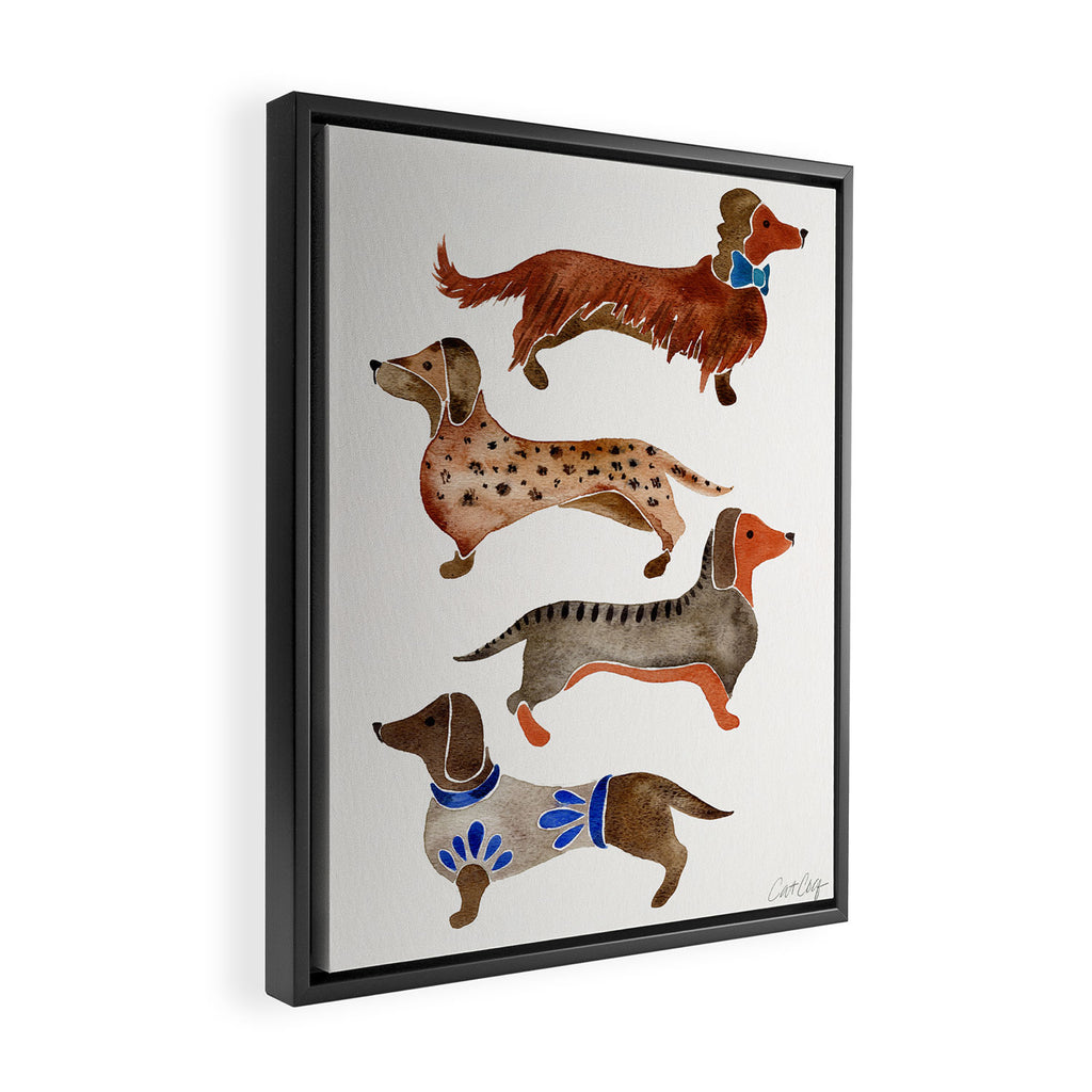 Dachshunds Framed Canvas Print Gallery Image 2