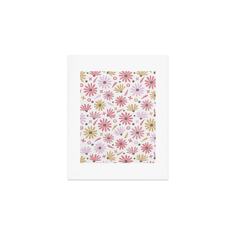 Daisies - Blush & Gold Art Print Gallery Image 1