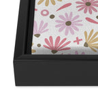 Daisies - Blush & Gold Framed Canvas Print Gallery Image 3