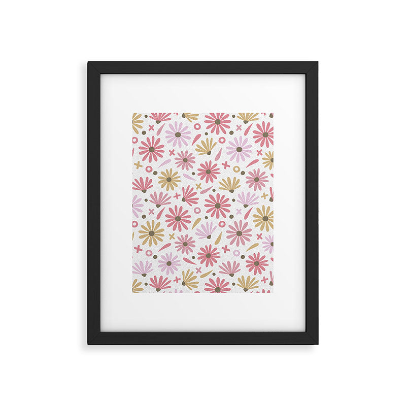 Daisies - Blush & Gold Framed Art Print Gallery Image 6
