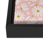 Daisies - Pink Framed Canvas Print Gallery Image 3