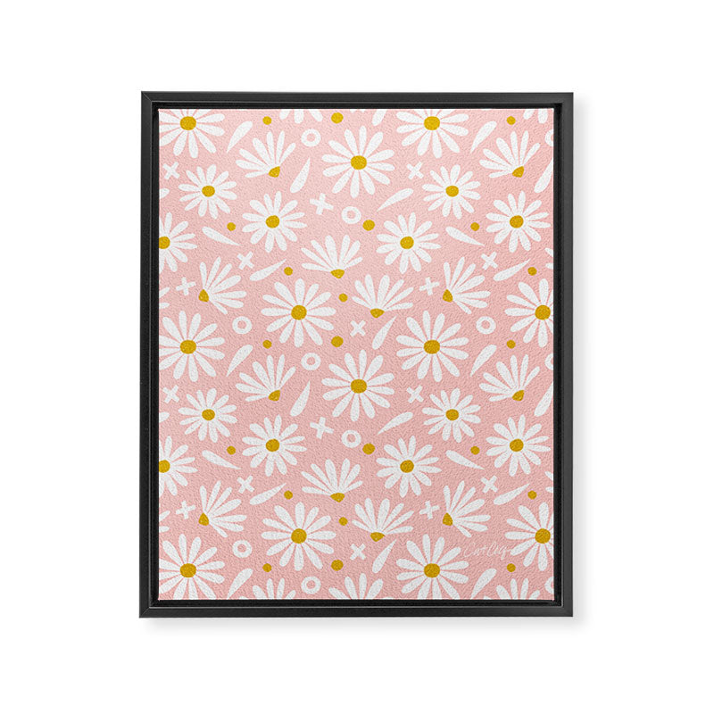 Daisies - Pink Framed Canvas Print Gallery Image 8