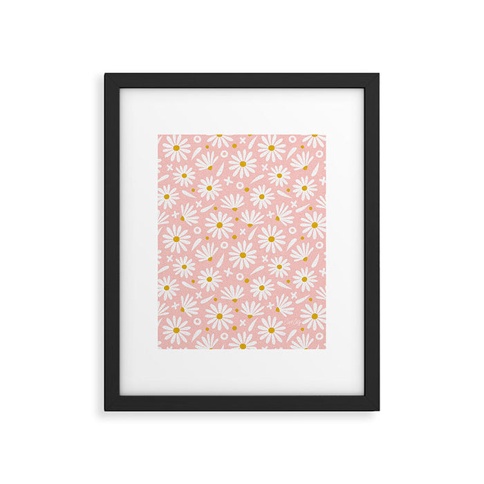 Daisies - Pink Framed Art Print Gallery Image 1