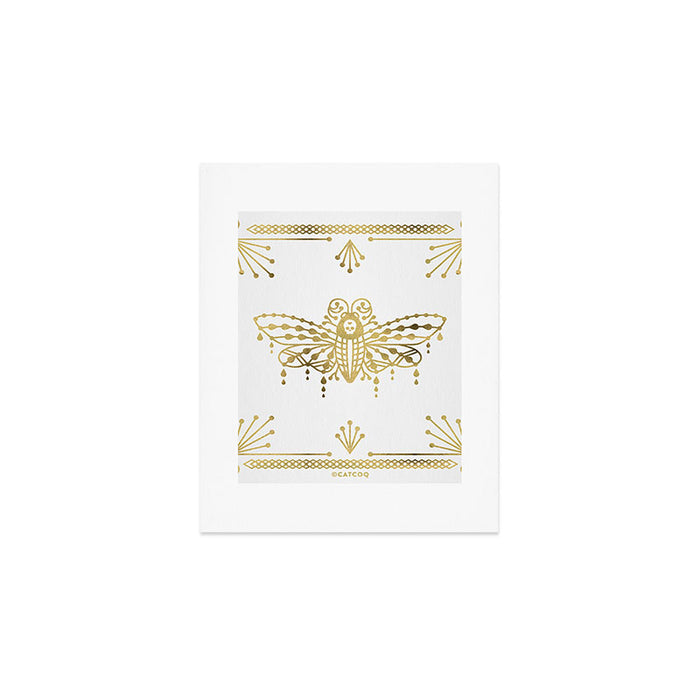 Death's Head Hawkmoth - Gold Palette Art Print Gallery Image 1