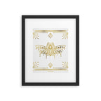 Death's Head Hawkmoth - Gold Palette Framed Art Print Gallery Image 6