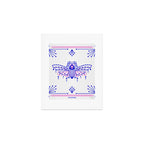 Death's Head Hawkmoth - Indigo & Pink Palette Art Print Gallery Image 1