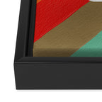Diagonal Color Blocking - Rainbow Moon Framed Canvas Print Gallery Image 3