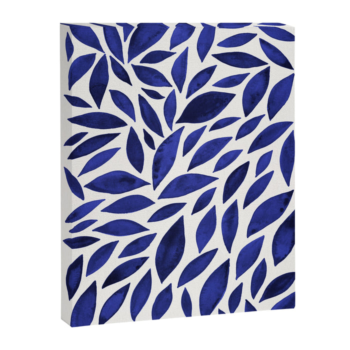 Diamond Leaves â Navy Canvas Print Gallery Image 1