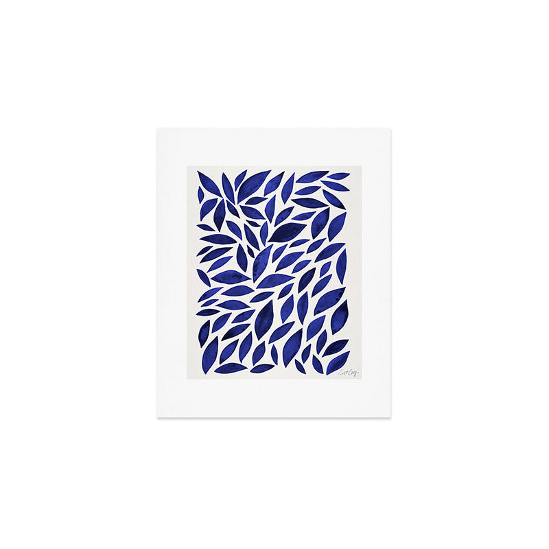 Diamond Leaves â Navy Art Print Gallery Image 1