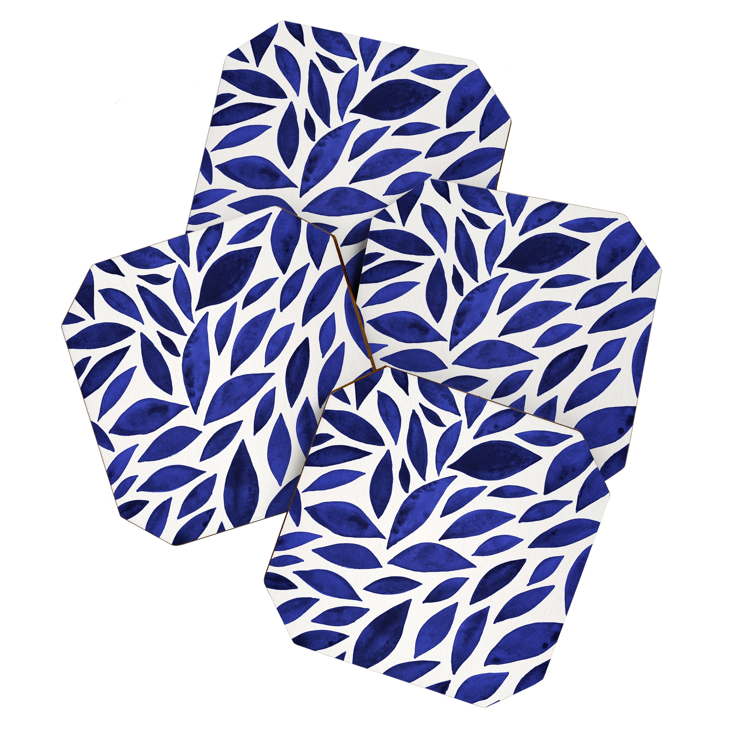 Diamond Leaves â Navy Coaster Gallery Image 1