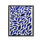 Diamond Leaves â Navy Framed Canvas Print Gallery Image 6