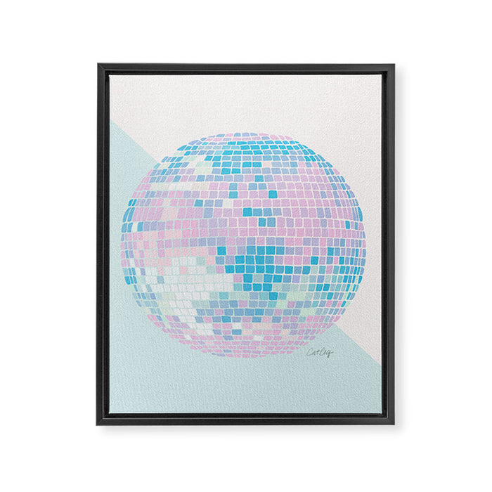 Disco Ball â Pastel Framed Canvas Print Gallery Image 1
