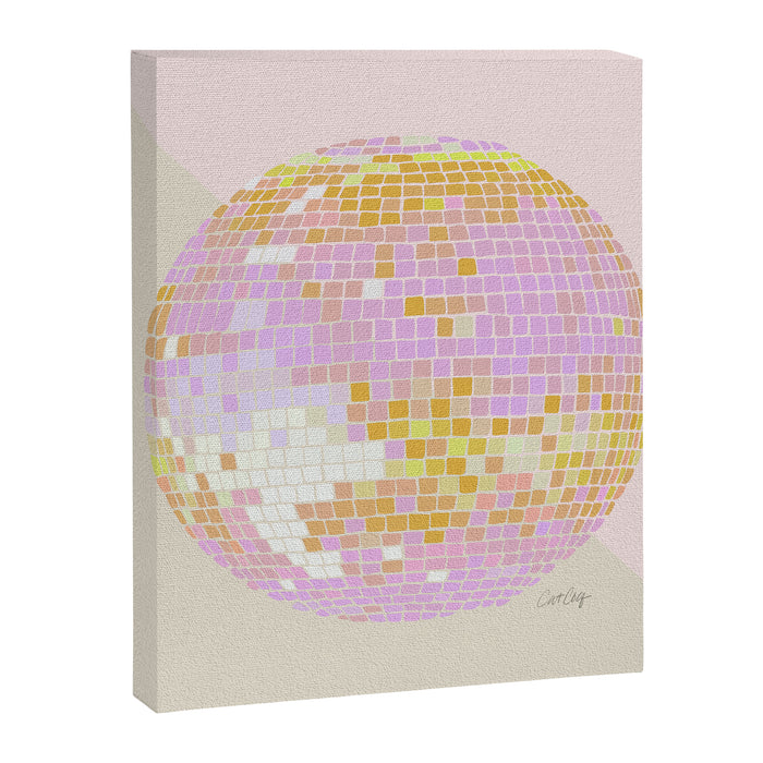 Disco Ball - Peach Canvas Print Gallery Image 1