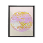 Disco Ball - Peach Framed Canvas Print Gallery Image 8